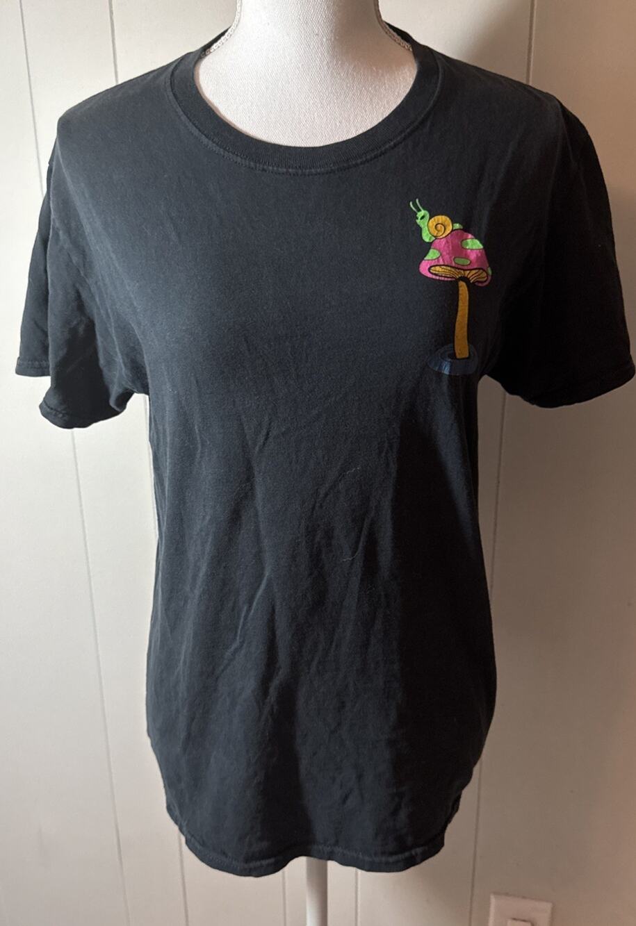 Alab Mushroom T-Shirt Blk Small 100% Cotton UU